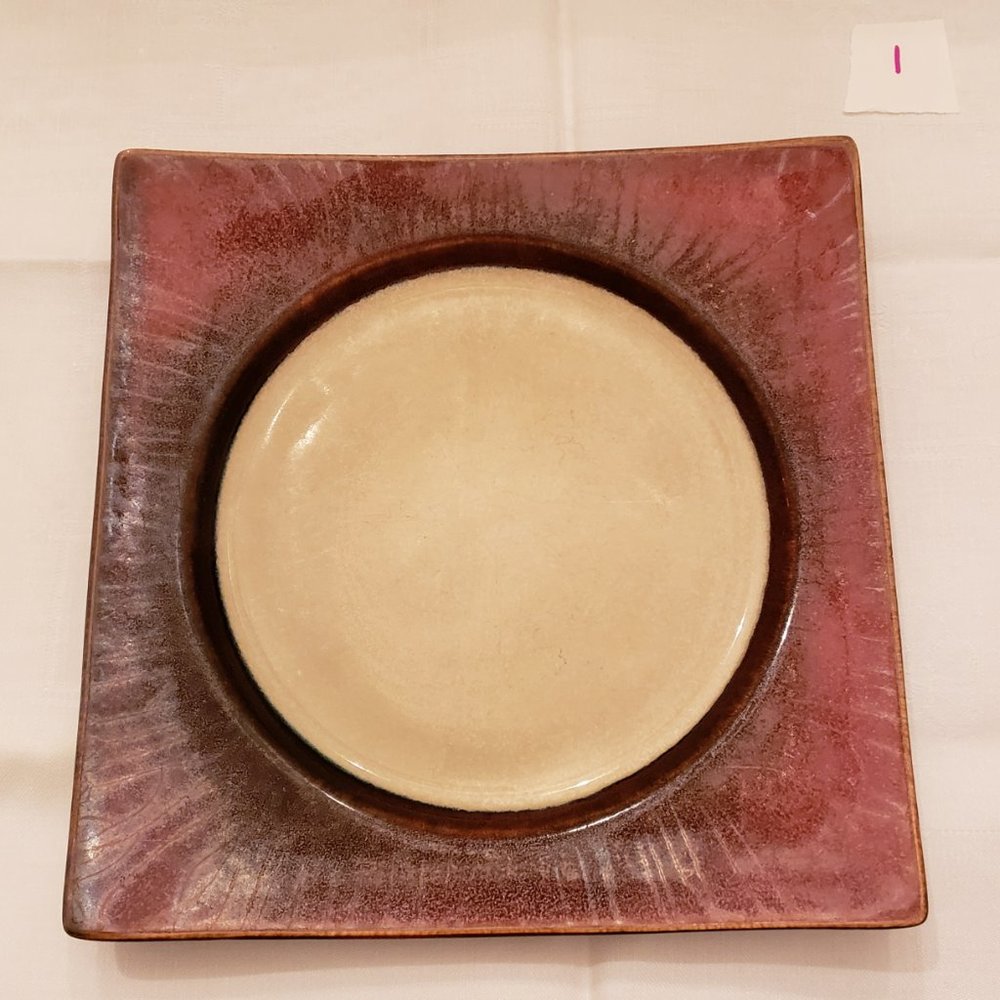 Mikasa Solstice Ruby Red Stoneware Salad Plate Very Good Preowned 1